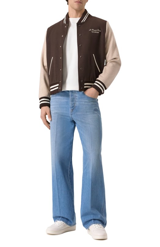 Бомбер из шерсти и кашемира Sporty & Rich x Le Bristol Paris Sporty and Rich 0W007517619BR03 Коричневый  0W007517619BR03 Фото 2