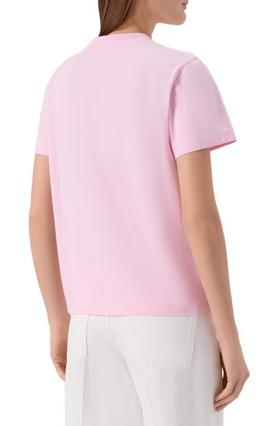 Хлопковая футболка JACQUEMUS розового цвета по цене 25100 руб., арт. 25HTSW00550/AJ00029, фото 4 Хлопковая футболка JACQUEMUS, арт. 25HTSW00550/AJ00029, фото 4