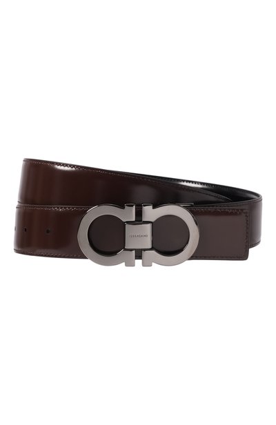 Двусторонний ремень FERRAGAMO черного цвета по цене 62400 руб., арт. 679535/644557, фото 4 Двусторонний ремень FERRAGAMO, арт. 679535/644557, фото 4