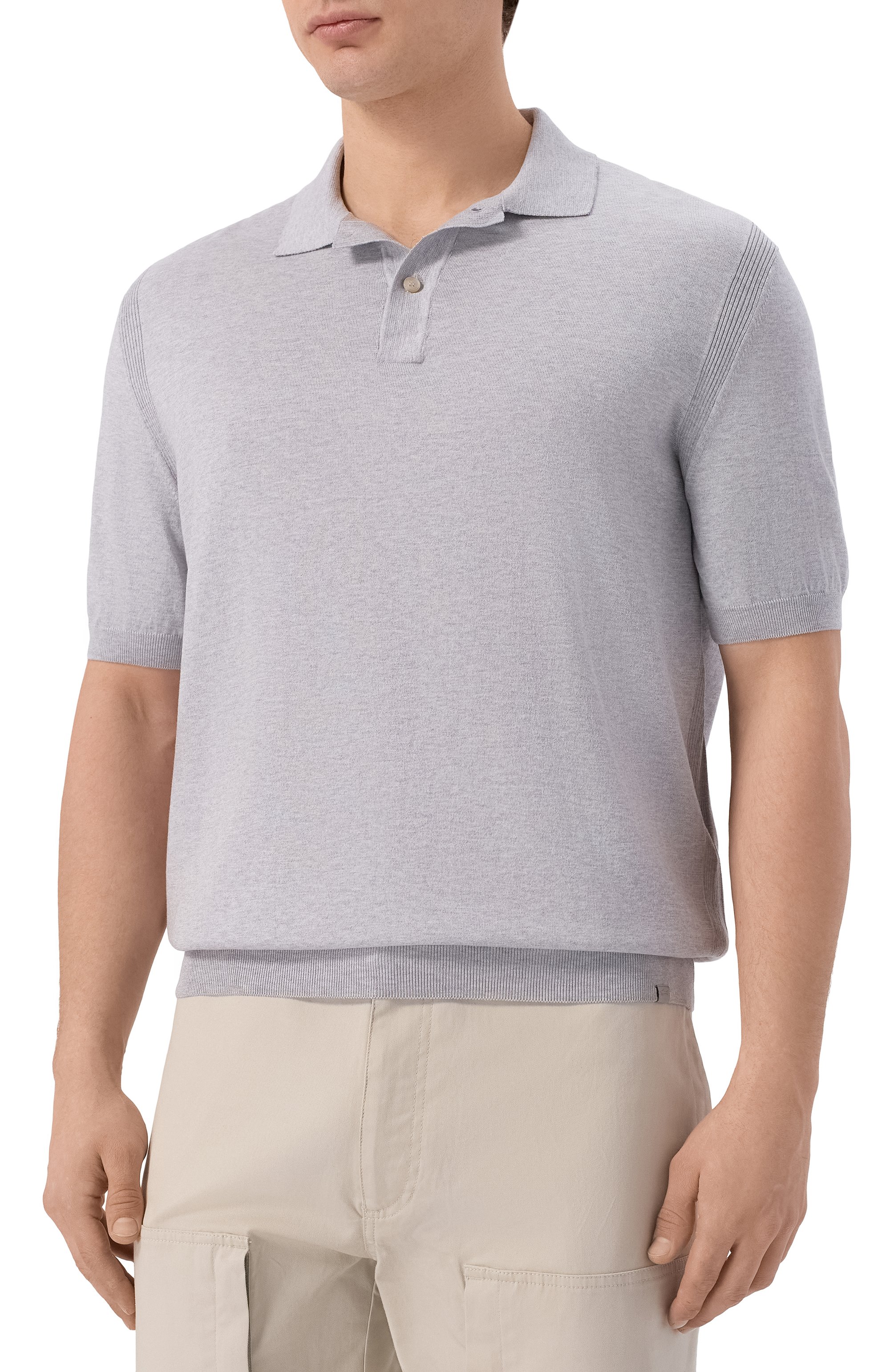 Поло из шелка и хлопка PAUL&SHARK, арт. 26411608, фото 3