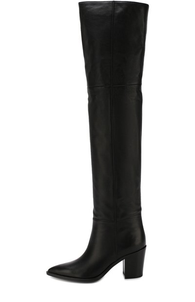 Кожаные ботфорты daenerys на устойчивом каблуке GIANVITO ROSSI черного цвета по цене 180500 руб., арт. G80653.70CU0.PL0NER0, фото 3 Кожаные ботфорты daenerys на устойчивом каблуке GIANVITO ROSSI, арт. G80653.70CU0.PL0NER0, фото 3