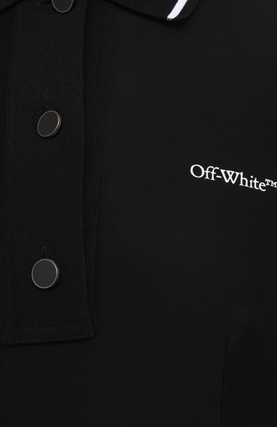 Платье из вискозы OFF-WHITE черно-белого цвета по цене 114500 руб., арт. 0WDB251E20FAB0011001, фото 5 Платье из вискозы OFF-WHITE, арт. 0WDB251E20FAB0011001, фото 5