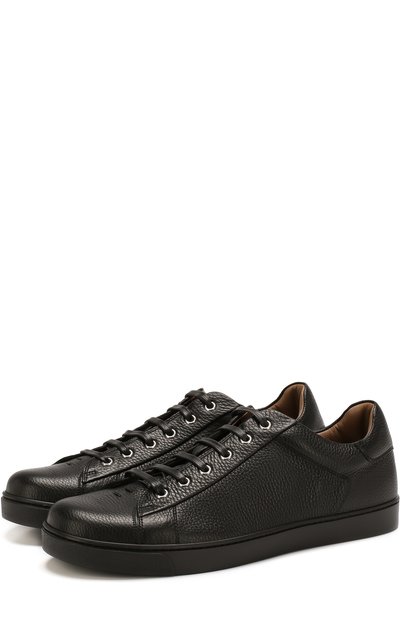 Кожаные кеды на шнуровке GIANVITO ROSSI, арт. S26340.M1BLK.B0XNER0, фото 1