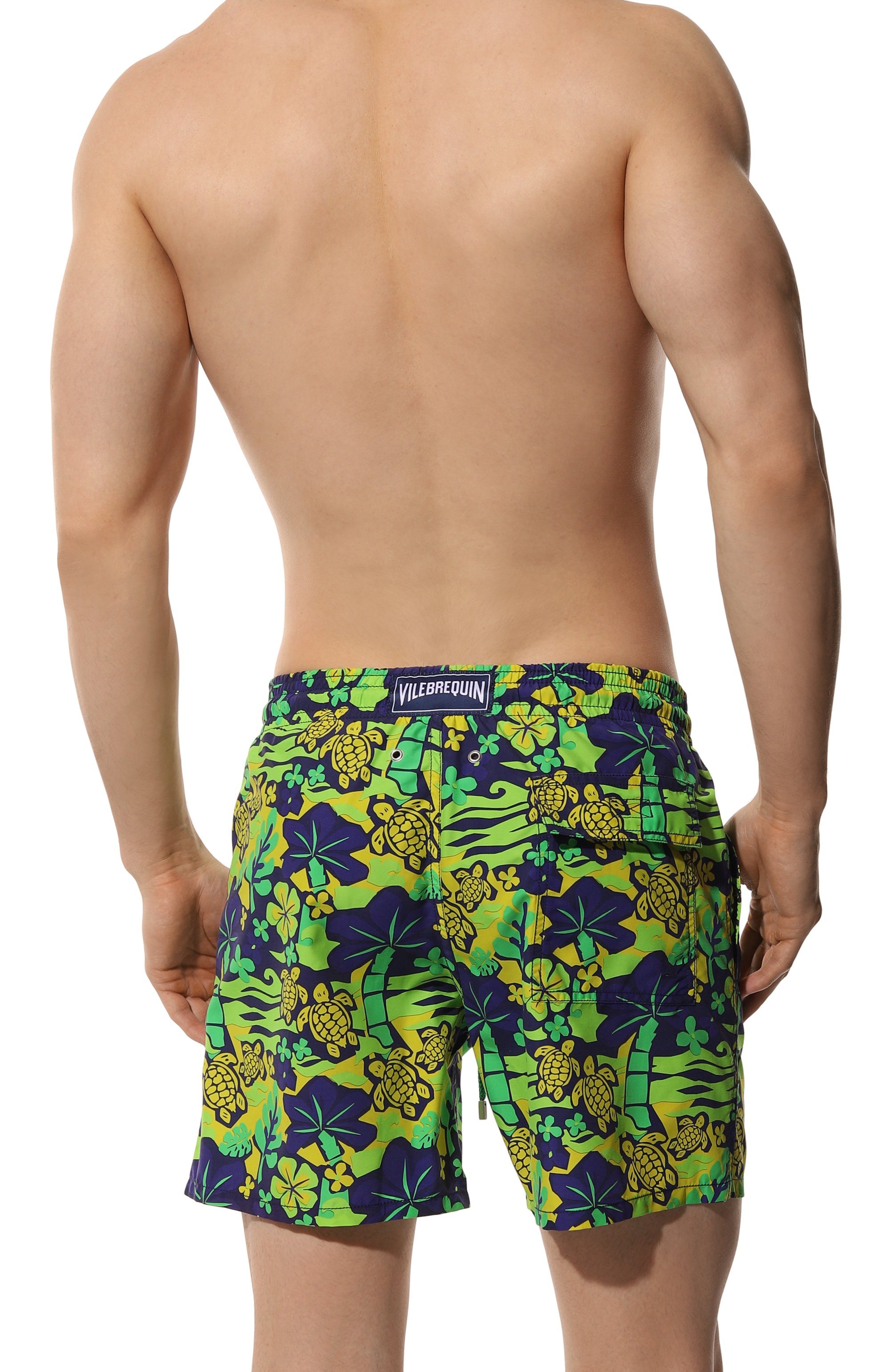 Плавки-шорты VILEBREQUIN зеленого цвета по цене 37400 руб., арт. M00REA/BB104, фото 3 Плавки-шорты VILEBREQUIN, арт. M00REA/BB104, фото 3