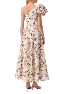 Женское хлопковое платье GIAMBATTISTA VALLI белого цвета, арт. 25SSPVCA5262-31PRI | Фото 4 (Длина Ж (юбки, платья, шорты): Макси; Драгоценные камни: Проставлено; Материал внешний: Хлопок; М�атериал сплава: Проставлено; Стили: Романтичный; Случай: Коктейльный; Рукава: Без рукавов; Женское Кросс-КТ: Платье-одежда)