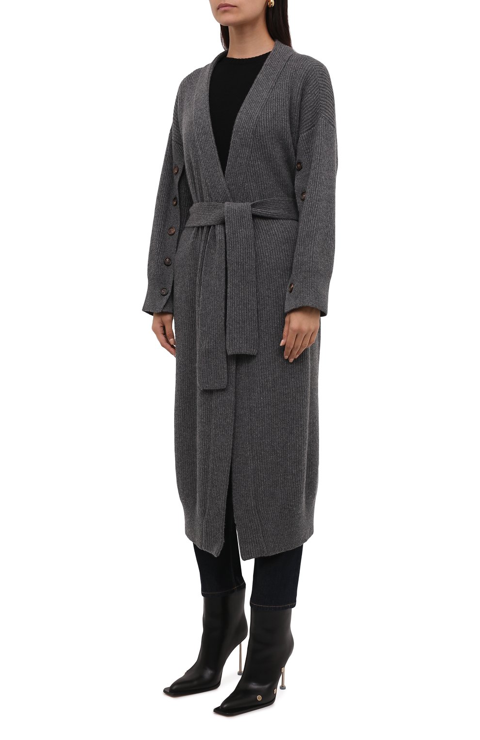 Кашемировый кардиган BRUNELLO CUCINELLI темно-серого цвета по цене 589000 руб., арт. M12714716, фото 3 Кашемировый кардиган BRUNELLO CUCINELLI, арт. M12714716, фото 3