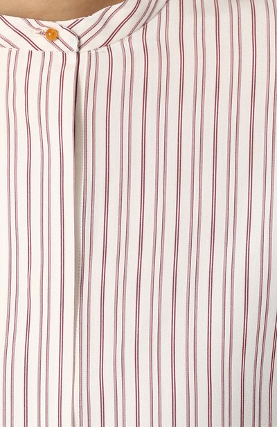 Шелковая блуза свободного кроя в полоску LORO PIANA, арт. FAI1466, фото 5