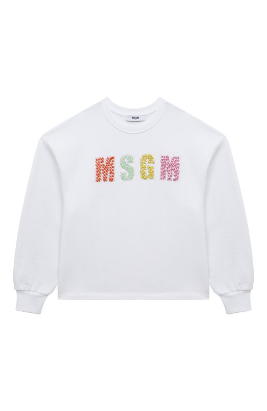 

Хлопковый свитшот MSGM kids, Белый