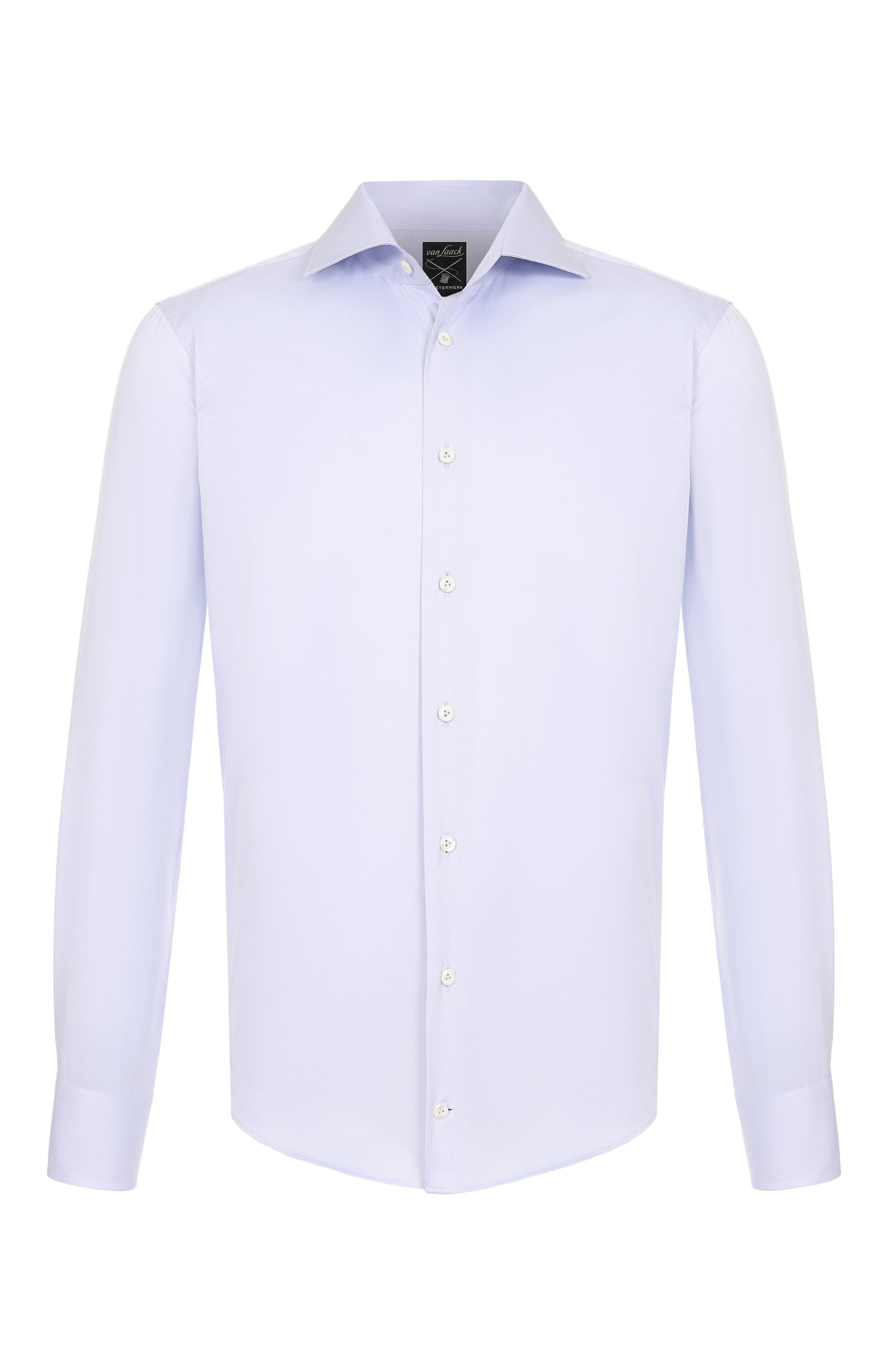 Хлопковая сорочка VAN LAACK голубого цвета по цене 25800 руб., арт. VL-RIVARA-SFN/132241/720, фото 1 Хлопковая сорочка VAN LAACK, арт. VL-RIVARA-SFN/132241/720, фото 1