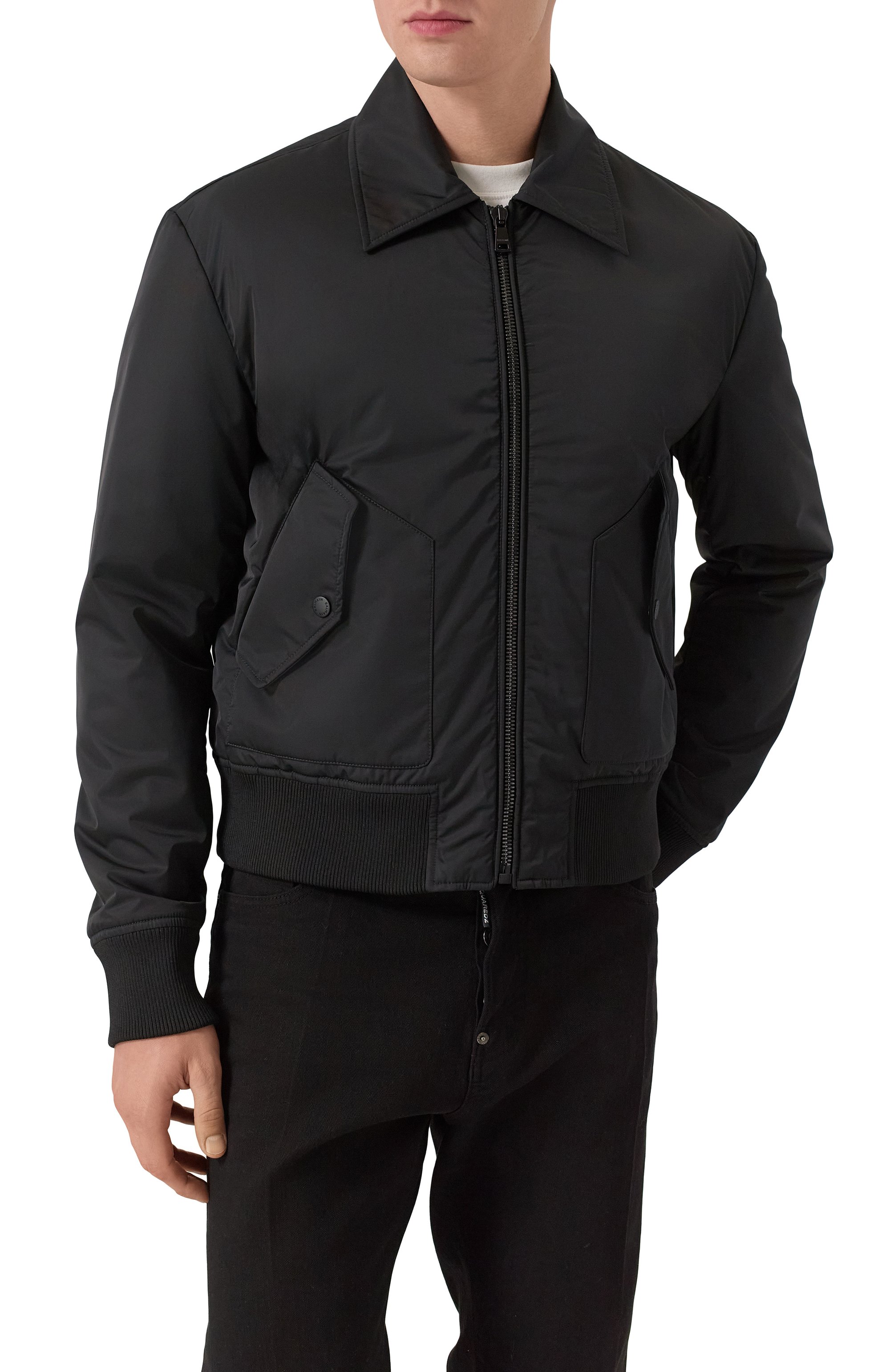 Бомбер BALMAIN черного цвета по цене 157000 руб., арт. FH1TFA50/XL24, фото 3 Бомбер BALMAIN, арт. FH1TFA50/XL24, фото 3