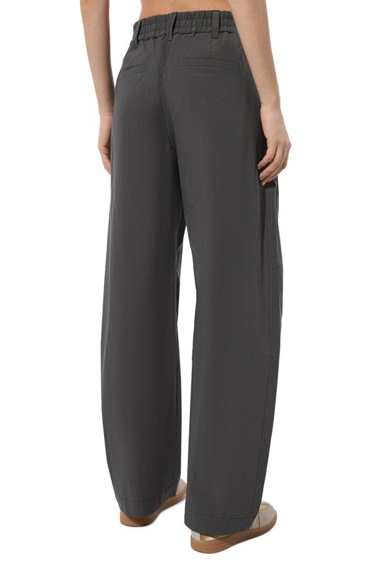 Хлопковые брюки Brunello Cucinelli ML949B1349 Серый  ML949B1349 Фото 4