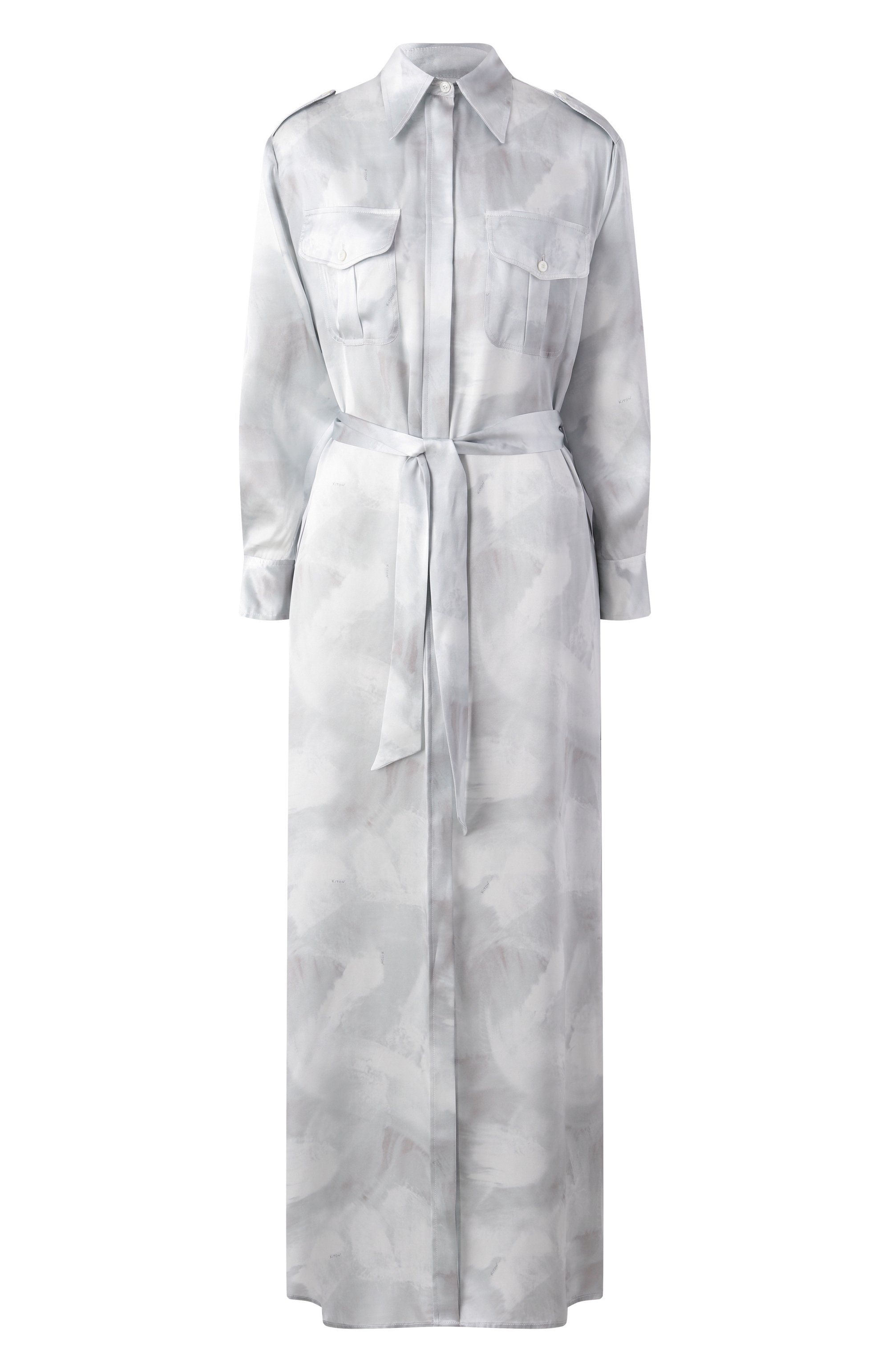 Атласное платье KITON, арт. D47321K0926E02, фото 1