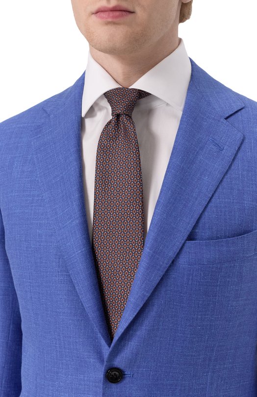Шелковый галстук Brioni O62H00-PC414 Оранжевый  O62H00-PC414 Фото 2