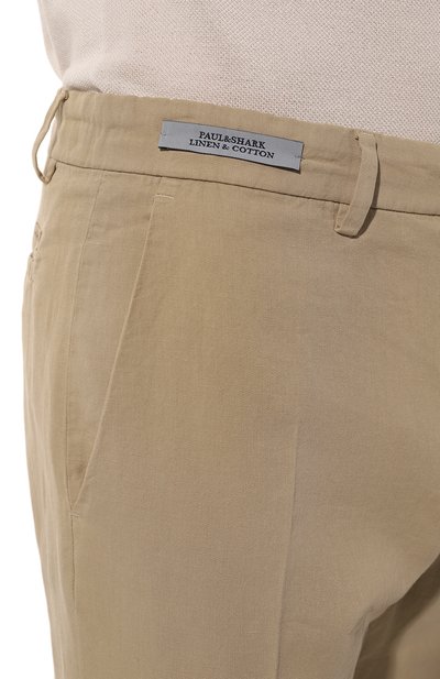 Брюки из хлопка и льна PAUL&SHARK, арт. 23414033, фото 5