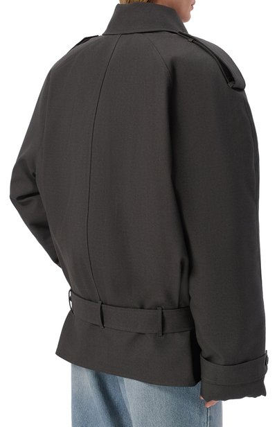 Шерстяное полупальто MUGLER серого цвета по цене 356000 руб., арт. 26F1MA02201039, фото 4 Шерстяное полупальто MUGLER, арт. 26F1MA02201039, фото 4