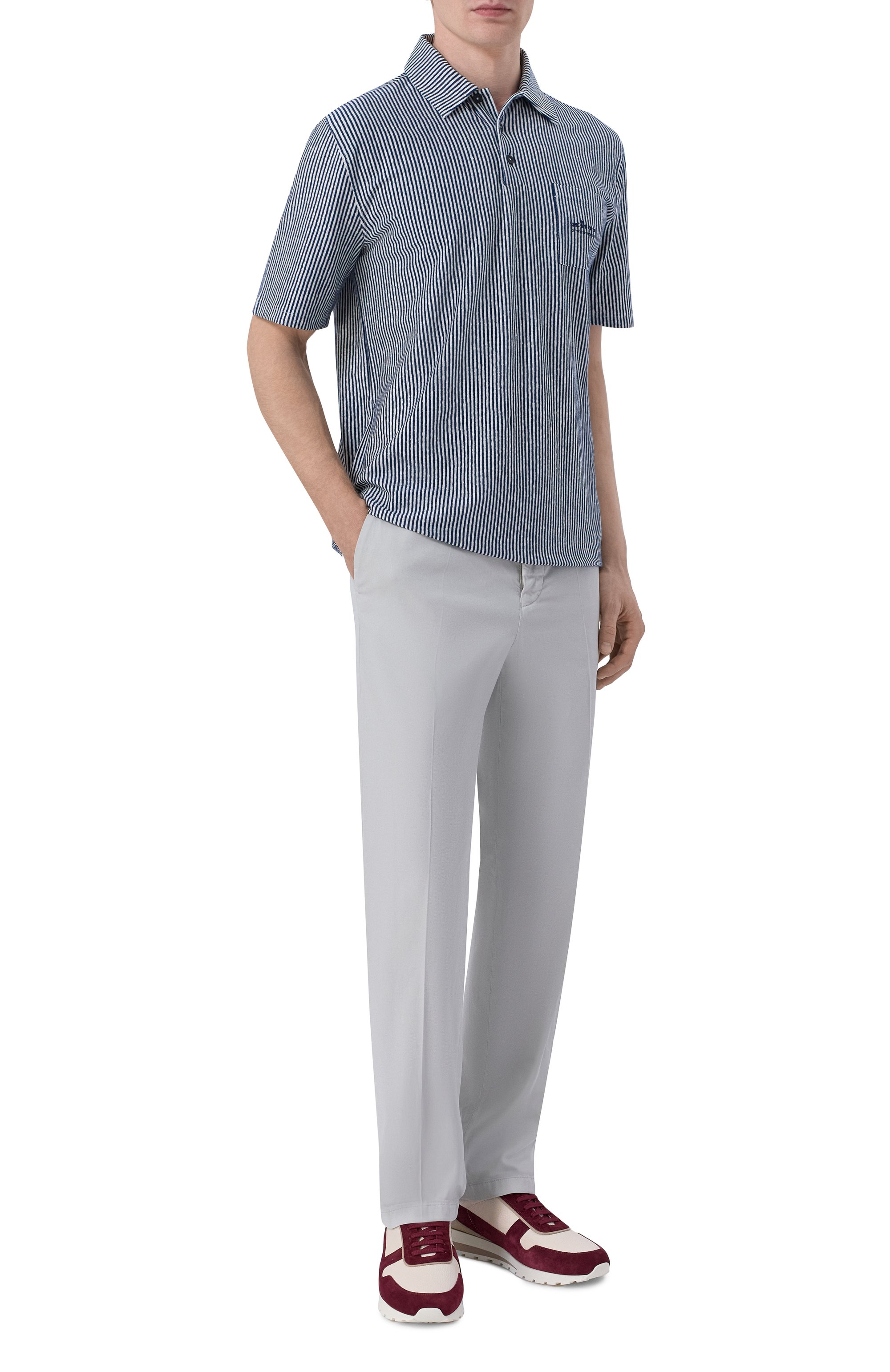 Брюки из хлопка и шелка KITON, арт. UFPPERK0607H, фото 2