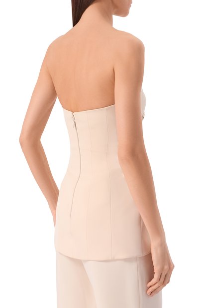 Топ ZUHAIR MURAD кремового цвета по цене 460500 руб., арт. RTP26023/CRCA018, фото 4 Топ ZUHAIR MURAD, арт. RTP26023/CRCA018, фото 4