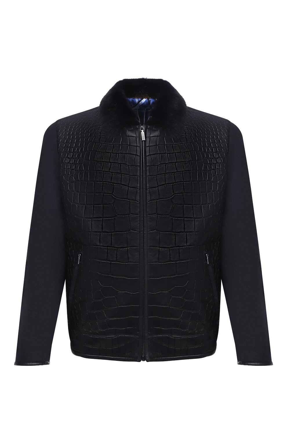 Куртка с отделкой из кожи крокодила ZILLI, арт. MAS-BRAQU-D0132/2004/CP0R, фото 1