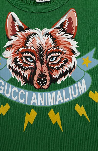 Хлопковый свитшот с принтом GUCCI, арт. 522994/X9V10, фото 3