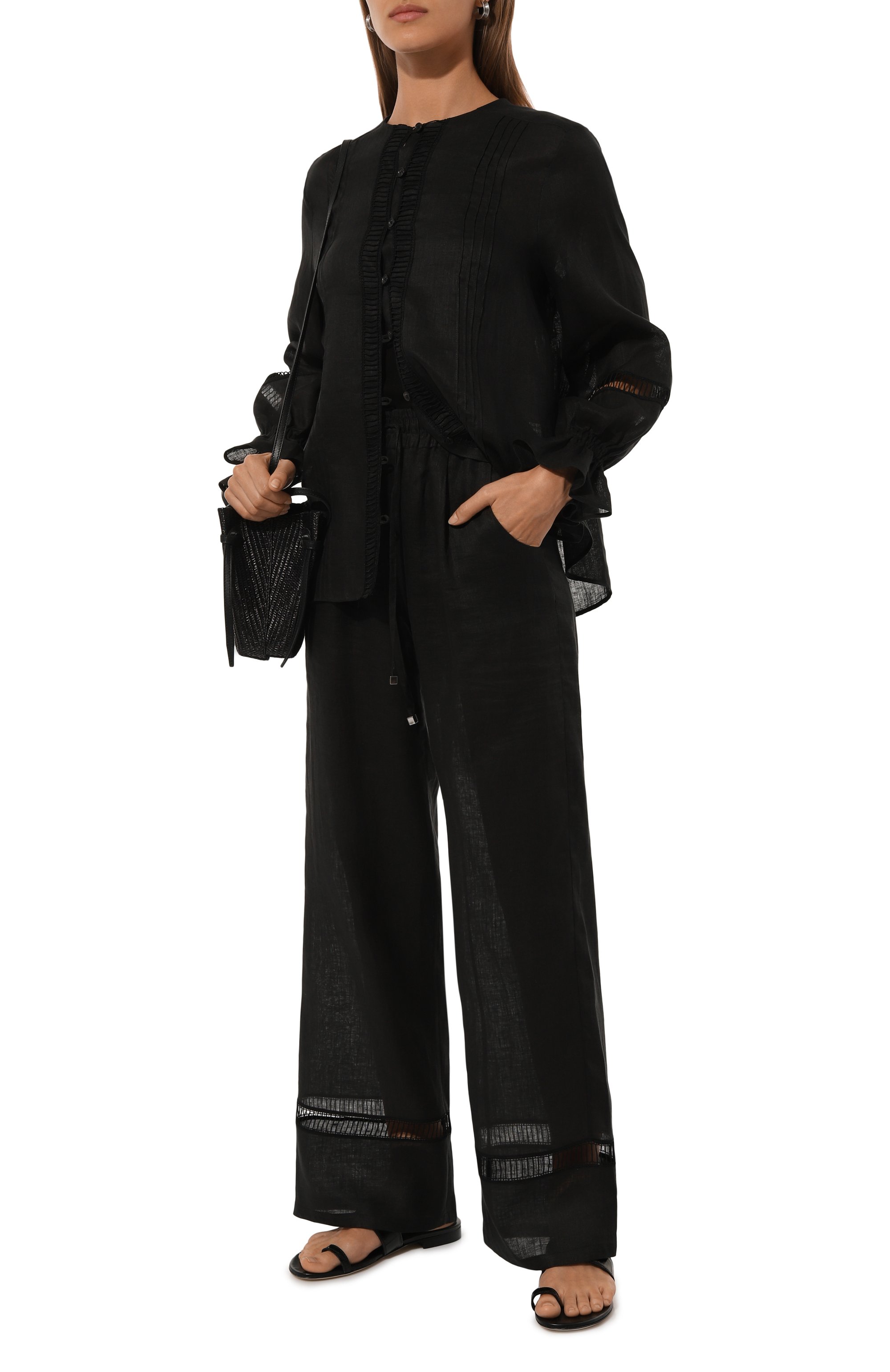 Льняная блузка KITON, арт. D57461H05953, фото 2