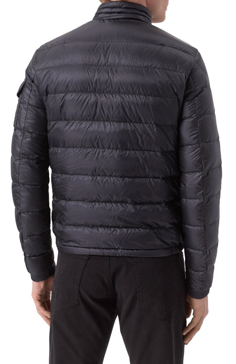Мужская пуховая куртка agay MONCLER темно-синего цвета, арт. 1A00070/53279 | Фото 4 (Материал подклада: Синтетический материал; Длина (верхняя одежда): Короткие; Рукава: Длинные; Материал утеплителя: Пух и перо; Материал внешний: Синтетический материал; Кросс-КТ: Утепленные; Стили: Кэжуэл; Автоматизация состава: Проставлено; Автоматизация ТО: Проставлено)