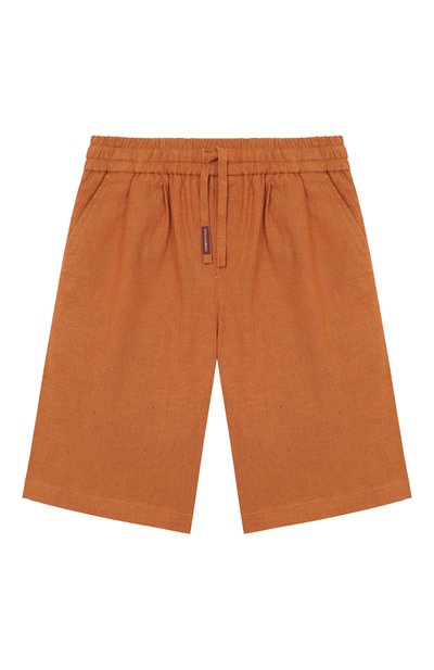 Шорты из хлопка и льна DOLCE & GABBANA, арт. L43Q58/LT372