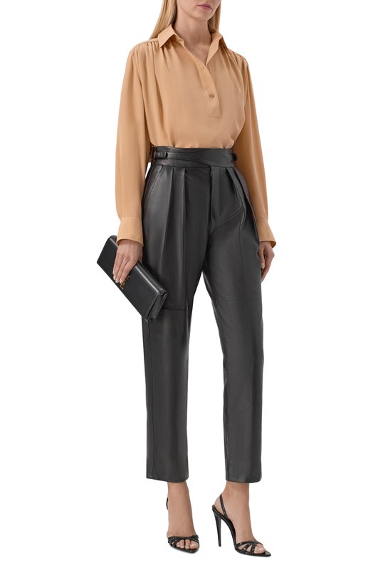 Кожаные босоножки Kate 110 Saint Laurent 859260/AAGFL Чёрный  859260/AAGFL Фото 3