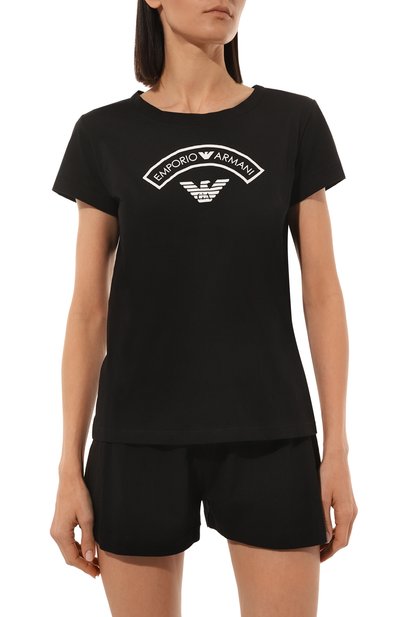 Хлопковая пижама EMPORIO ARMANI черного цвета по цене 11400 руб., арт. 164565/3R255, фото 3 Хлопковая пижама EMPORIO ARMANI, арт. 164565/3R255, фото 3