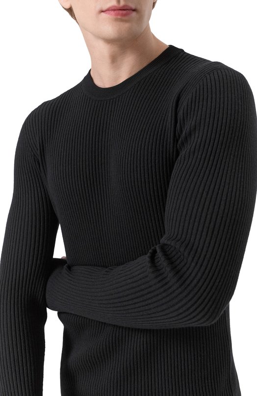 Шерстяной джемпер Dolce & Gabbana GXR21T/JCVH6 Чёрный  GXR21T/JCVH6 Фото 5