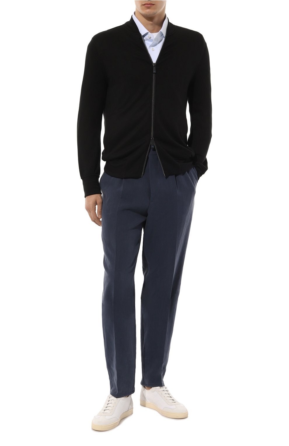 Кардиган из вискозы KITON черного цвета по цене 94150 руб., арт. UMM048004, фото 2 Кардиган из вискозы KITON, арт. UMM048004, фото 2