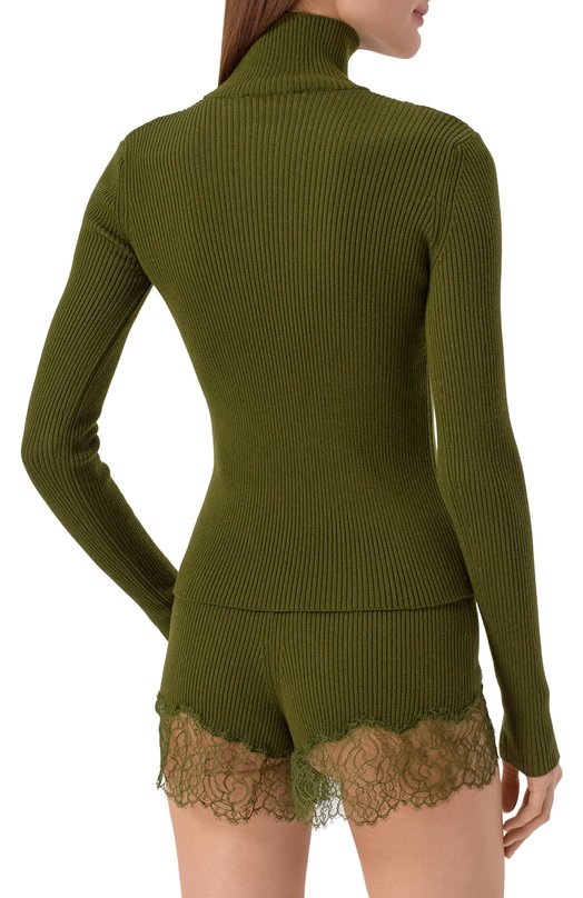 Шерстяная водолазка Blumarine 2M620A Хаки  2M620A Фото 4