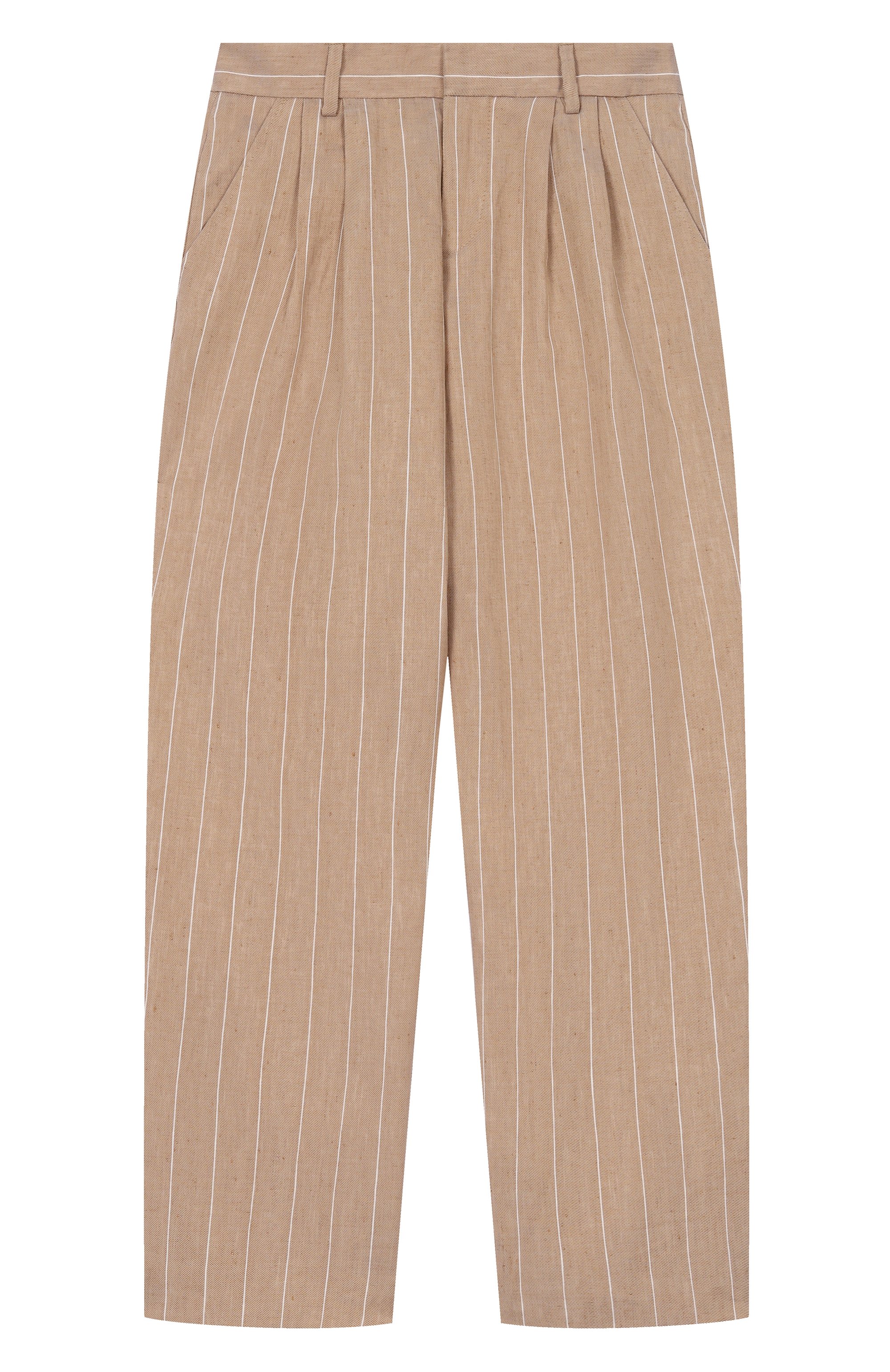 Брюки изо льна и хлопка ELEVENTY бежевого цвета по цене 25500 руб., арт. EY6P00/I0319, фото 1 Брюки изо льна и хлопка ELEVENTY, арт. EY6P00/I0319, фото 1