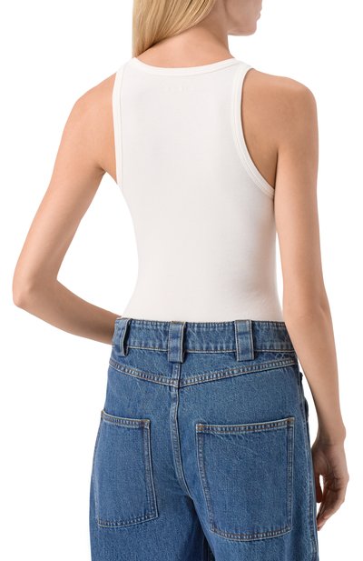 Боди из хлопка и вискозы ALAIA, арт. AA9B0382J085B, фото 4