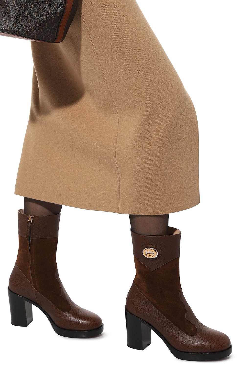 Комбинированные полусапоги GUCCI, арт. 626747 0YX20, фото 3