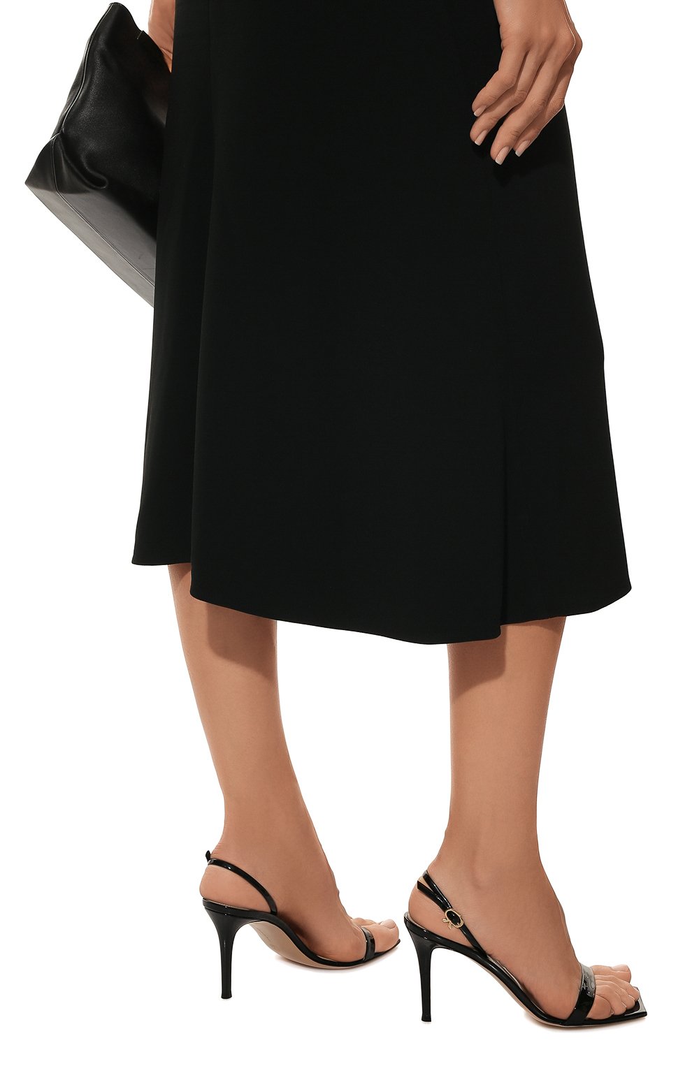 Кожаные босоножки ribbon stiletto 85 GIANVITO ROSSI, арт. G32201.85RIC.VERNER0, фото 3