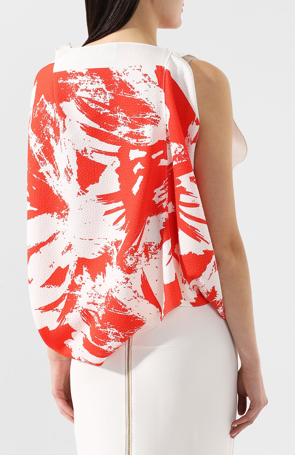 Топ с принтом ROLAND MOURET красного цвета по цене 43050 руб., арт. PS19/S0545/F6397, фото 4 Топ с принтом ROLAND MOURET, арт. PS19/S0545/F6397, фото 4