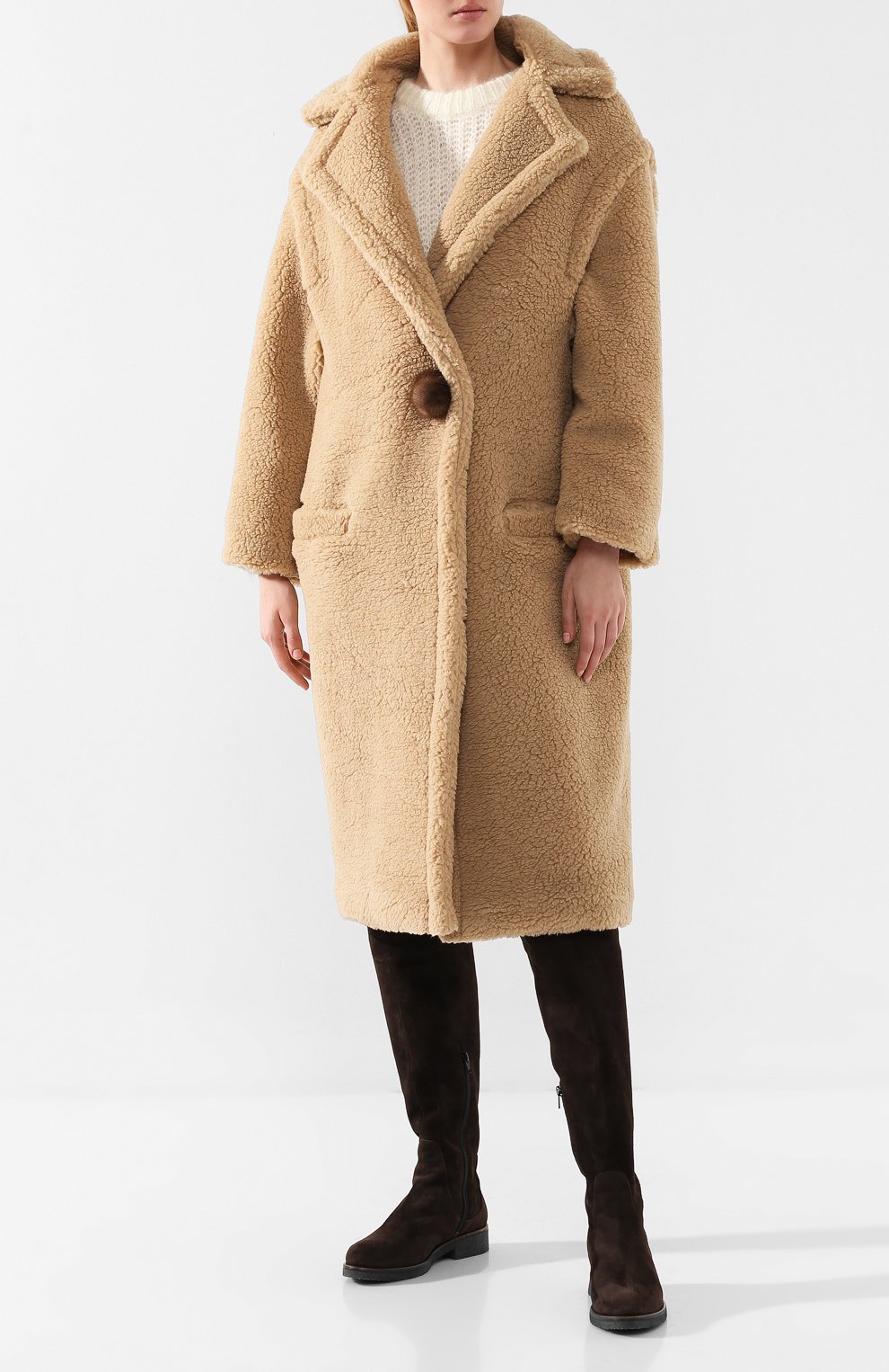 Дубленка AVA ADORE бежевого цвета по цене 104500 руб., арт. S0PHIA/68 AA FW19, фото 2 Дубленка AVA ADORE, арт. S0PHIA/68 AA FW19, фото 2