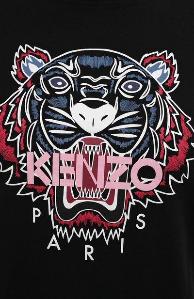 Хлопковая футболка KENZO черного цвета по цене 13800 руб., арт. FC52TS8464YM, фото 5 Хлопковая футболка KENZO, арт. FC52TS8464YM, фото 5