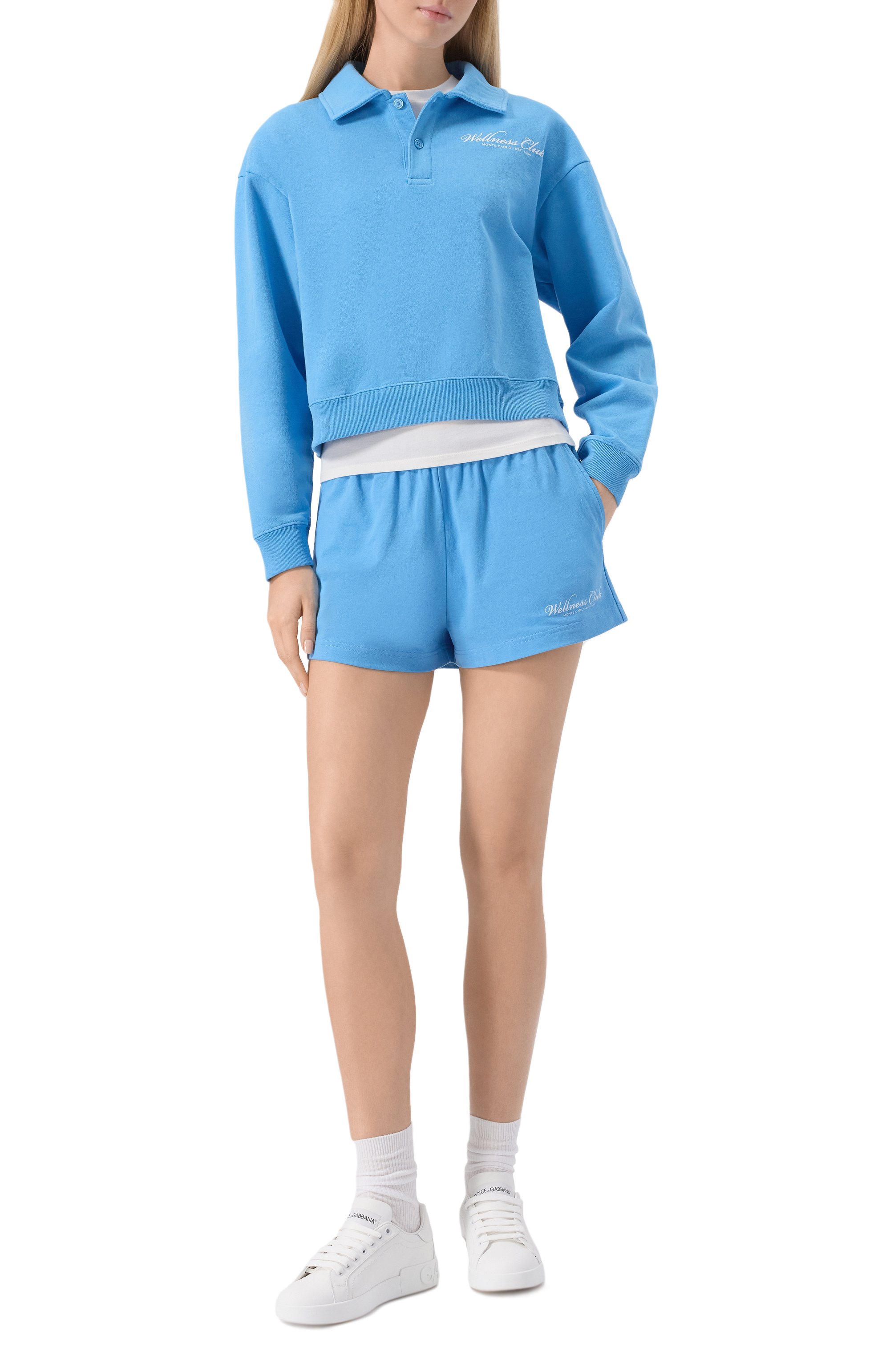 Хлопковые шорты SPORTY AND RICH, арт. SH037620081BL24, фото 2