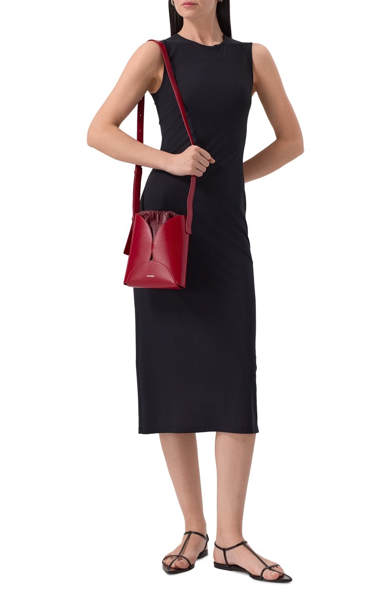 Женская сумка curve JIL SANDER  цвета, арт. J07WG0082/P7101 | Фото 7 (Ремень/цепочка: На ремешке; Размер: small; Автоматизация ТО: Проставлено; Автоматизация состава: Проставлено; Материал: Натуральная кожа)