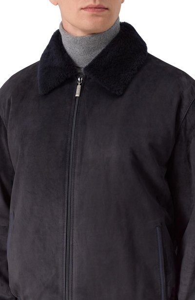 Замшевый бомбер с отделкой из овчины ZILLI, арт. AHIKH3M1008VFRI00/64-68, фото 5