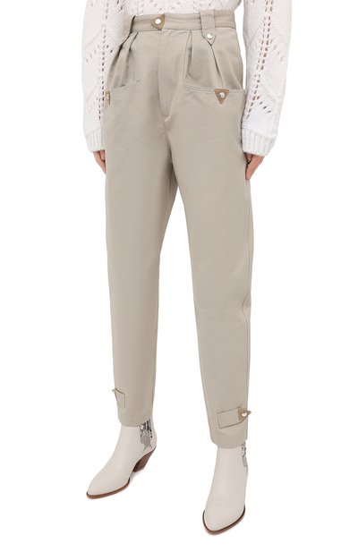 Хлопковые брюки ISABEL MARANT ETOILE, арт. PA1708-20A030E/PULCIE, фото 3