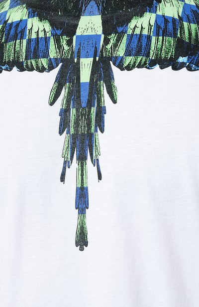 Хлопковая футболка MARCELO BURLON белого цвета по цене 33100 руб., арт. CMAA018S23JER0030145, фото 5 Хлопковая футболка MARCELO BURLON, арт. CMAA018S23JER0030145, фото 5