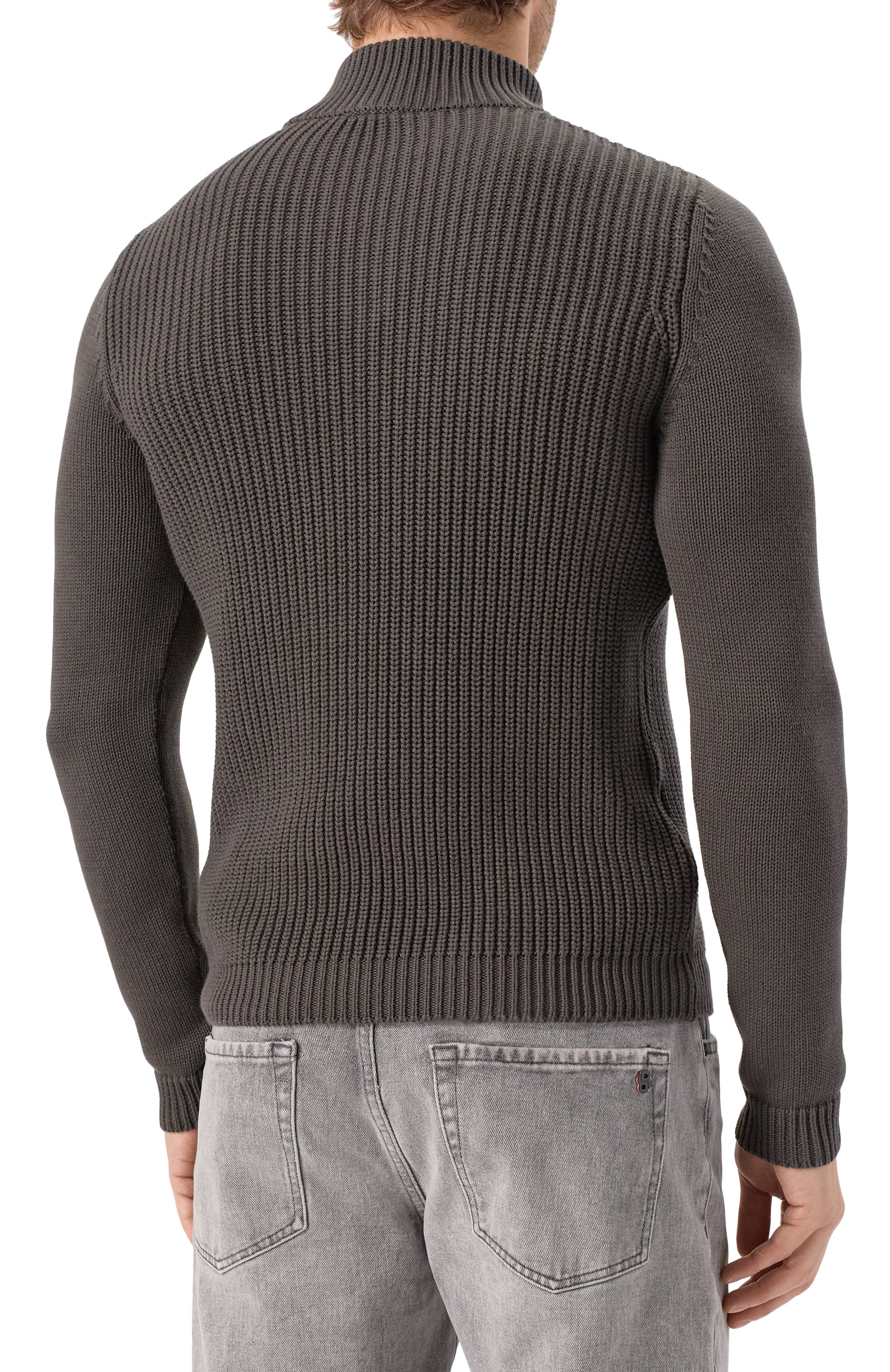 Хлопковый свитер AERONAUTICA MILITARE темно-серого цвета по цене 20800 руб., арт. MA1572UL00409, фото 4 Хлопковый свитер AERONAUTICA MILITARE, арт. MA1572UL00409, фото 4