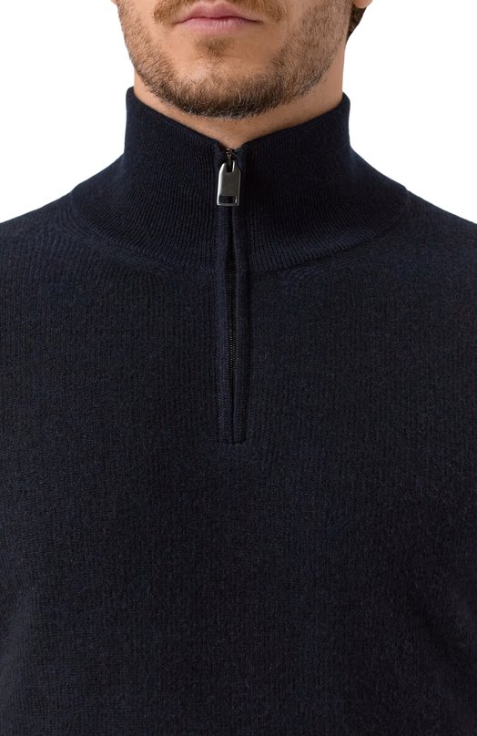 Джемпер из кашемира и шерсти Brioni UMS70L0CK12 Синий  UMS70L0CK12 Фото 5