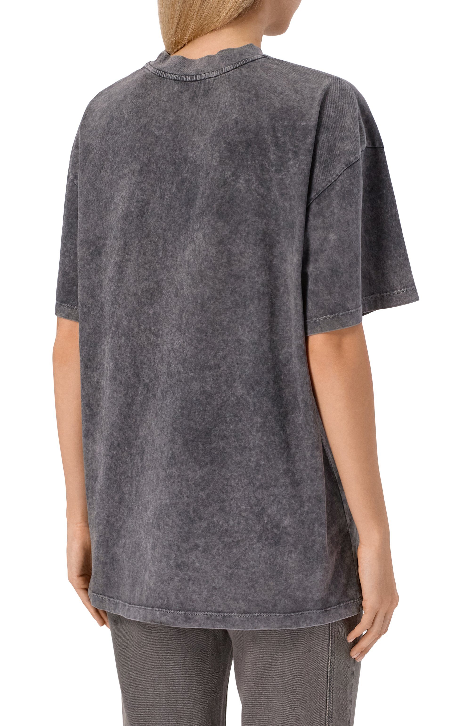 Хлопковая футболка MSGM серого цвета по цене 13500 руб., арт. 3940MM107SE/257589, фото 4 Хлопковая футболка MSGM, арт. 3940MM107SE/257589, фото 4