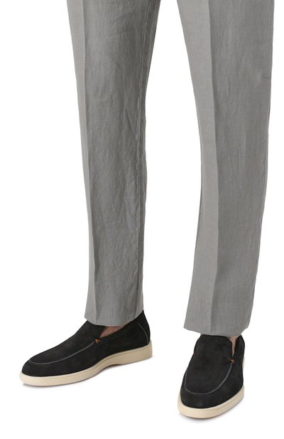 Замшевые лоферы detroit SANTONI, арт. MGDG17824TICBGEX, фото 3