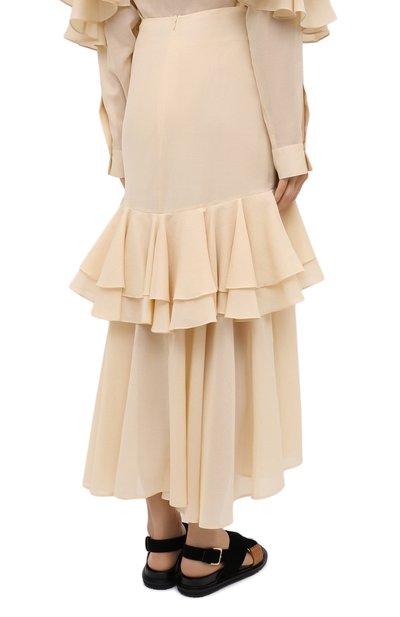 Хлопковая юбка TOTEME, арт. C0JA 203-302-704, фото 4