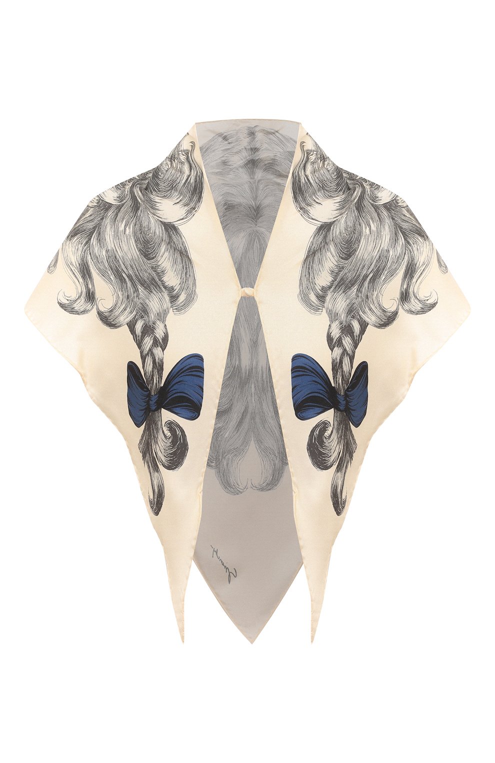 Шелковый платок GIVENCHY кремового цвета по цене 42450 руб., арт. GV1460, фото 1 Шелковый платок GIVENCHY, арт. GV1460, фото 1