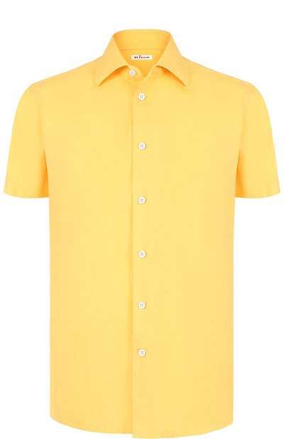 Рубашка с короткими рукавами и смеси хлопка и льна KITON, арт. UMCNERH0637302000, фото 1